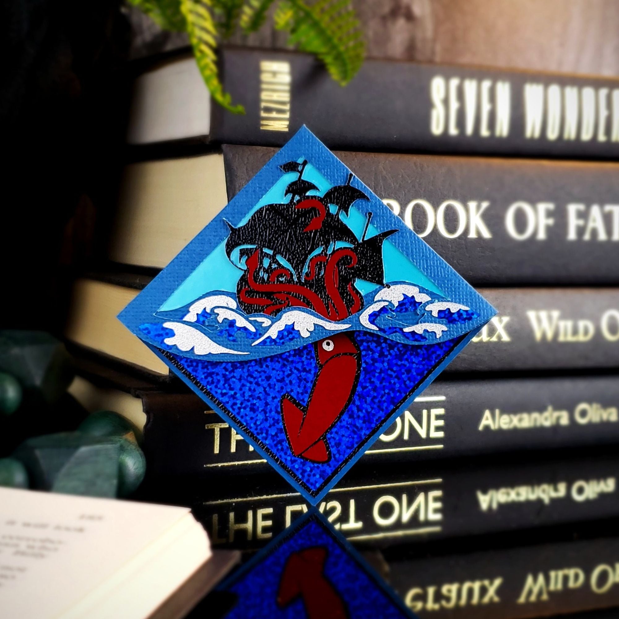 Krakken Squid Pirate Deluxe Corner Bookmark