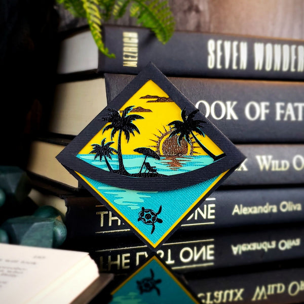 Beach Sunrise Deluxe Corner Bookmark
