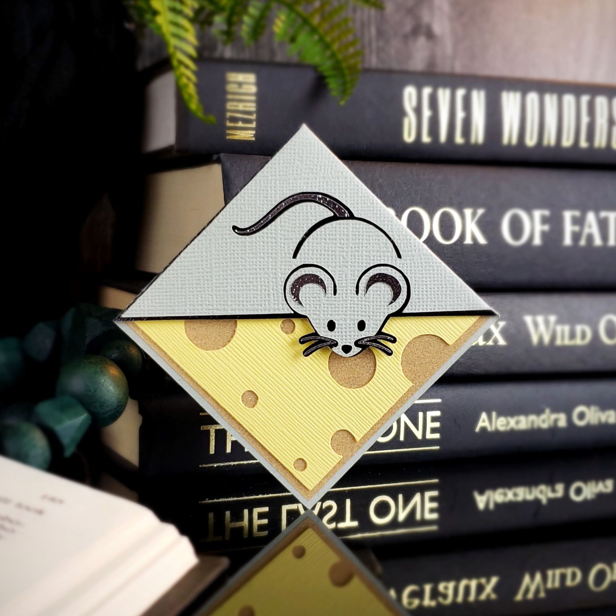 Mouse Cheese Signature Corner Bookmark