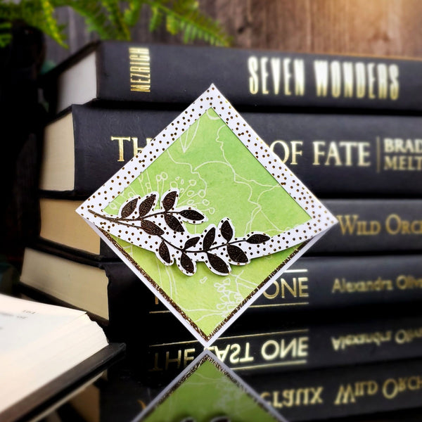 Green Leaves Signature Corner Bookmark