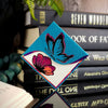 Teal Butterfly Poppy Signature Corner Bookmark