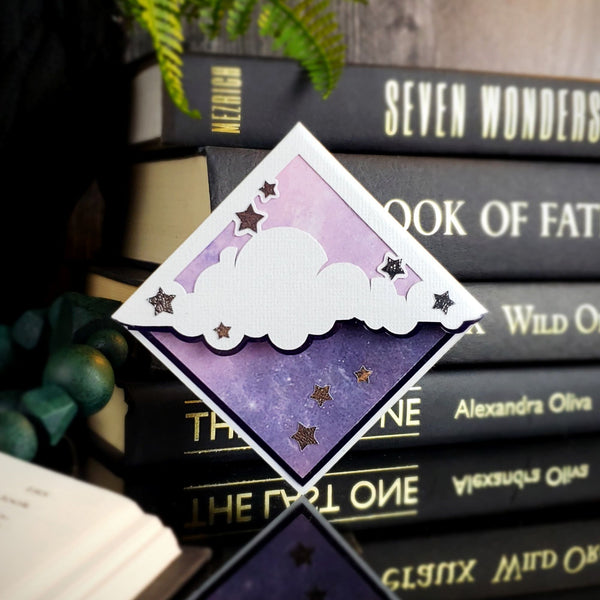 Galaxy Night Stars Signature Corner Bookmark