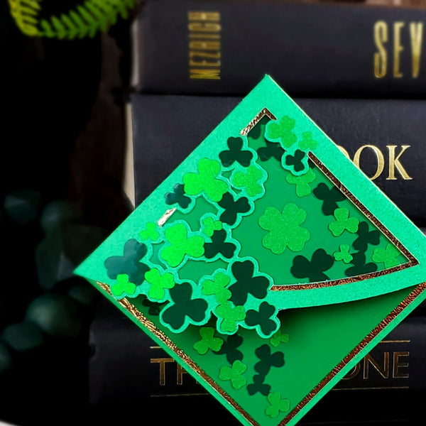 Lucky Clover Bouquet Signature Corner Bookmark