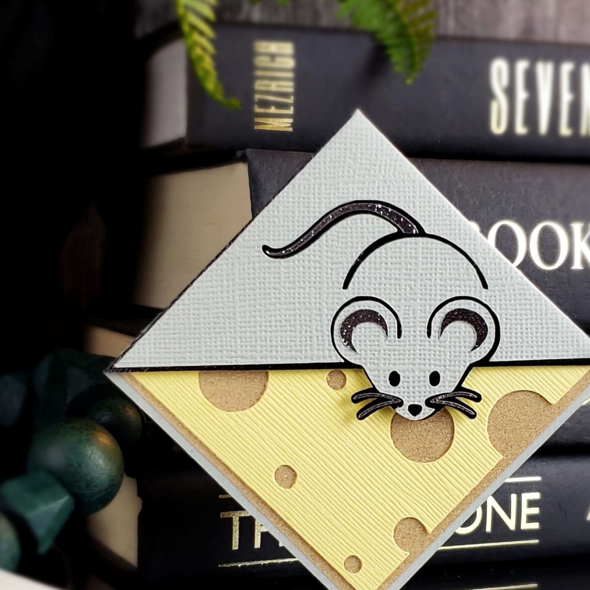 Mouse Cheese Signature Corner Bookmark
