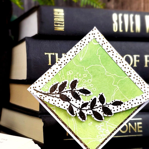 Green Leaves Signature Corner Bookmark