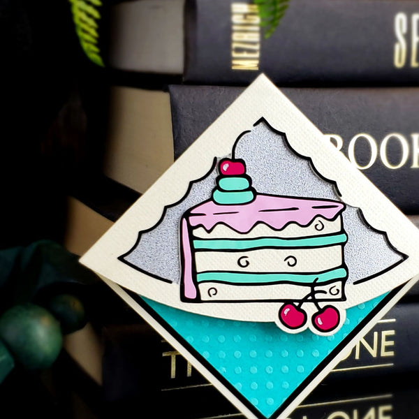 Cartoon Cake Slice Signature Corner Bookmark