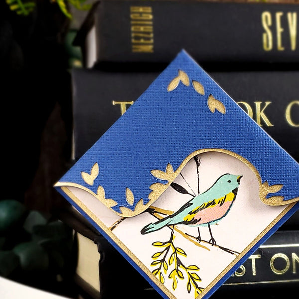 Artsy Birds + Leaves Signature Corner Bookmark