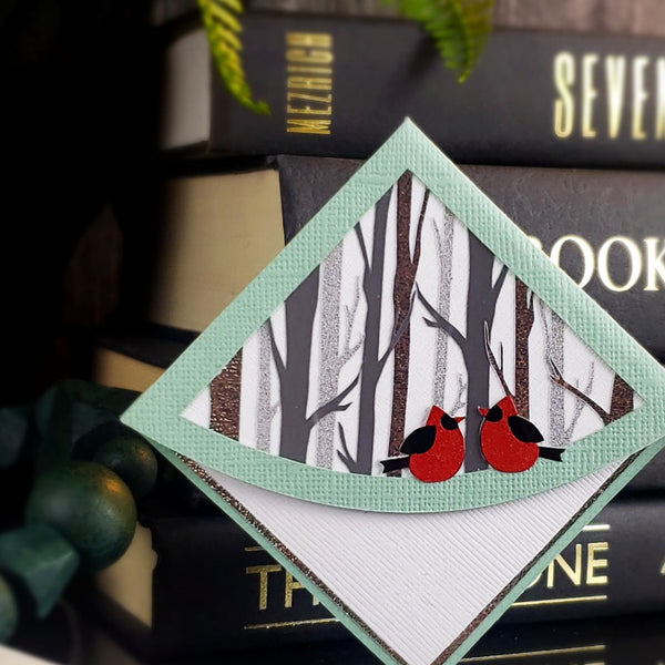 Birch Birds Deluxe Corner Bookmark