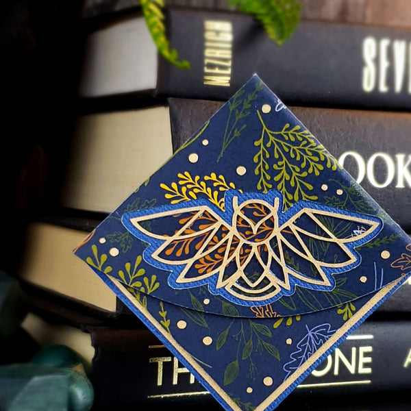 Geo Owl Deluxe Corner Bookmark