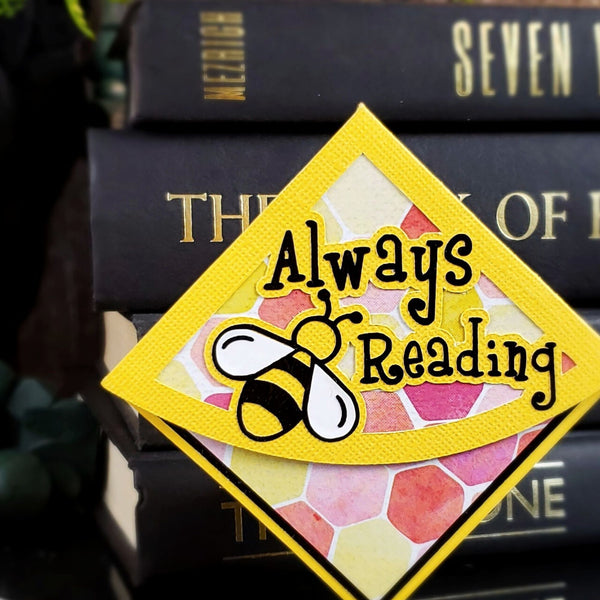 Always Bee Reading Signature Corner Bookmark