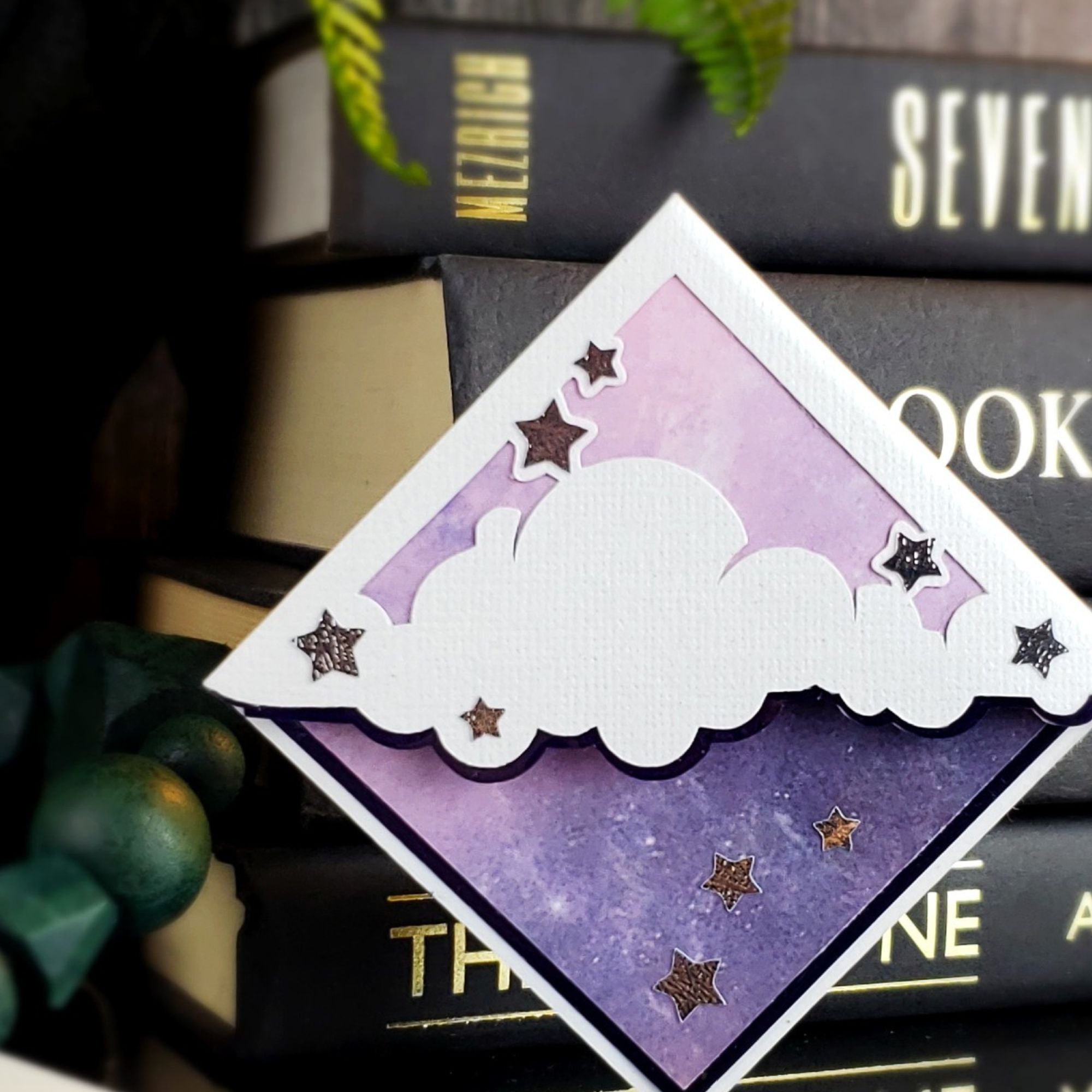 Galaxy Night Stars Signature Corner Bookmark