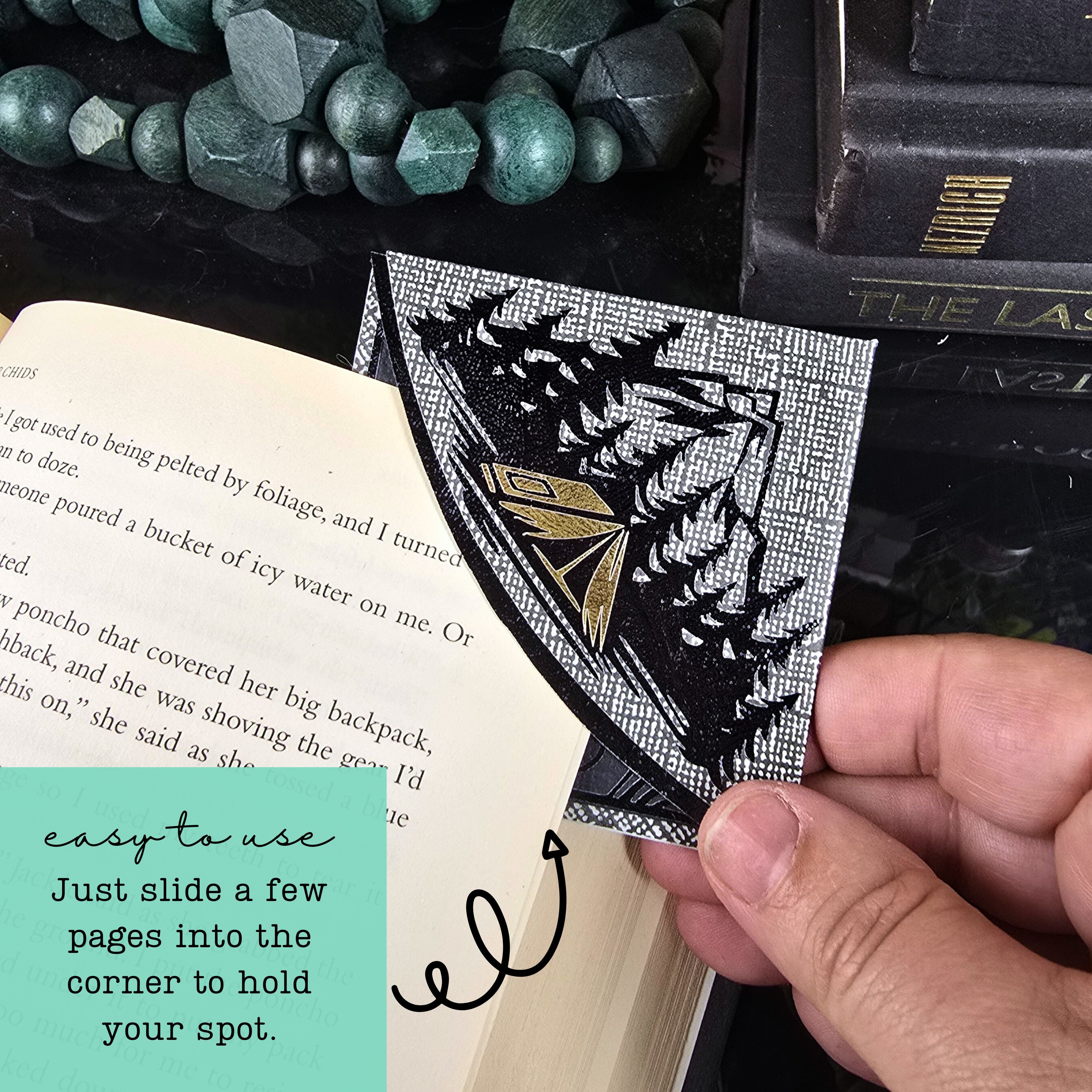 Camping Adventure Signature Handmade Corner Bookmark