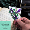 Mardi Gras Deluxe Handmade Corner Bookmark