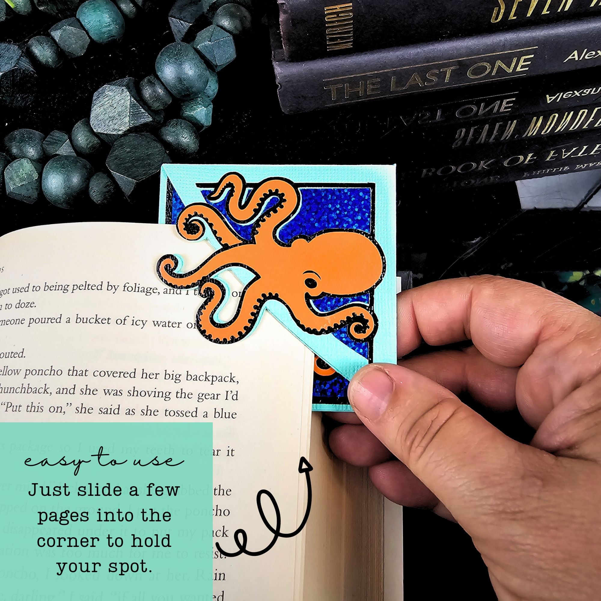 Octopus Paper Corner Bookmark