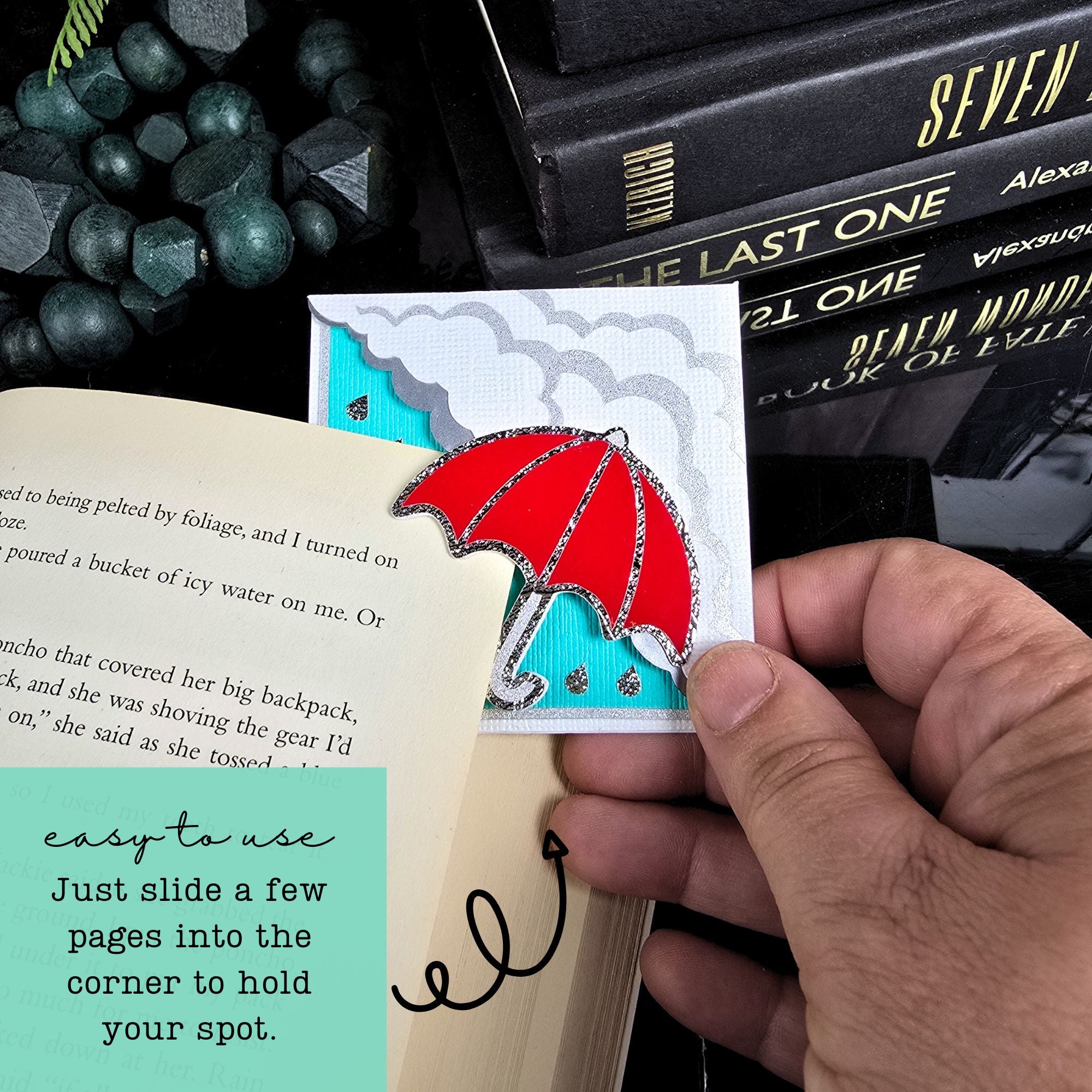 Rainy Days Signature Corner Bookmark