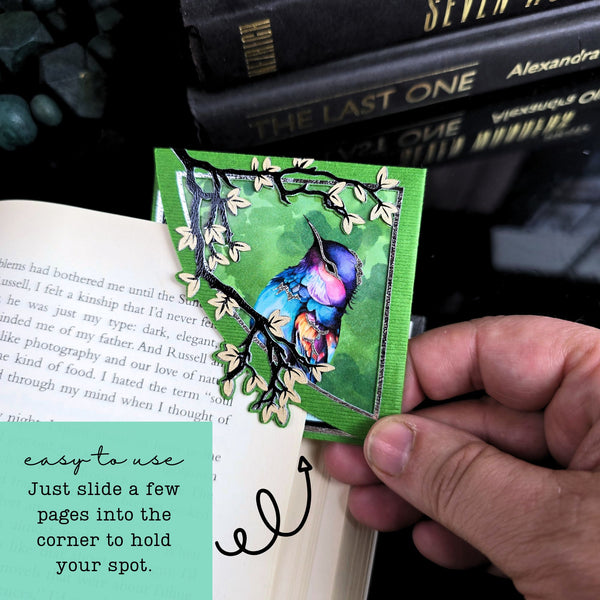 Enchanted Songbird Deluxe Corner Bookmark