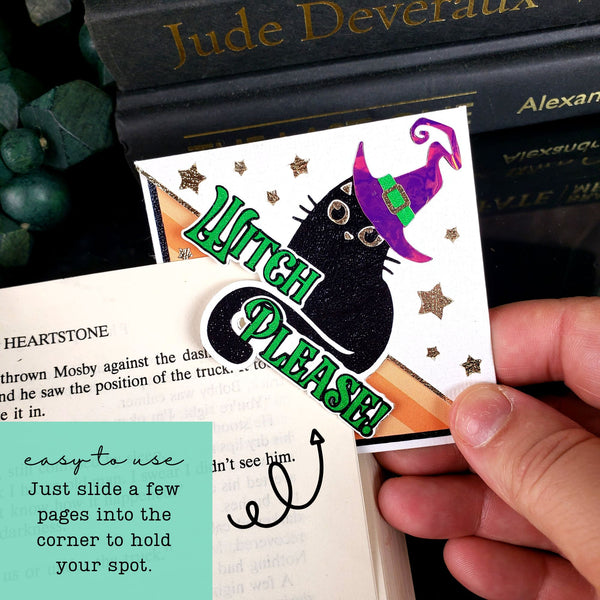 Witch Please Paper Corner Bookmark