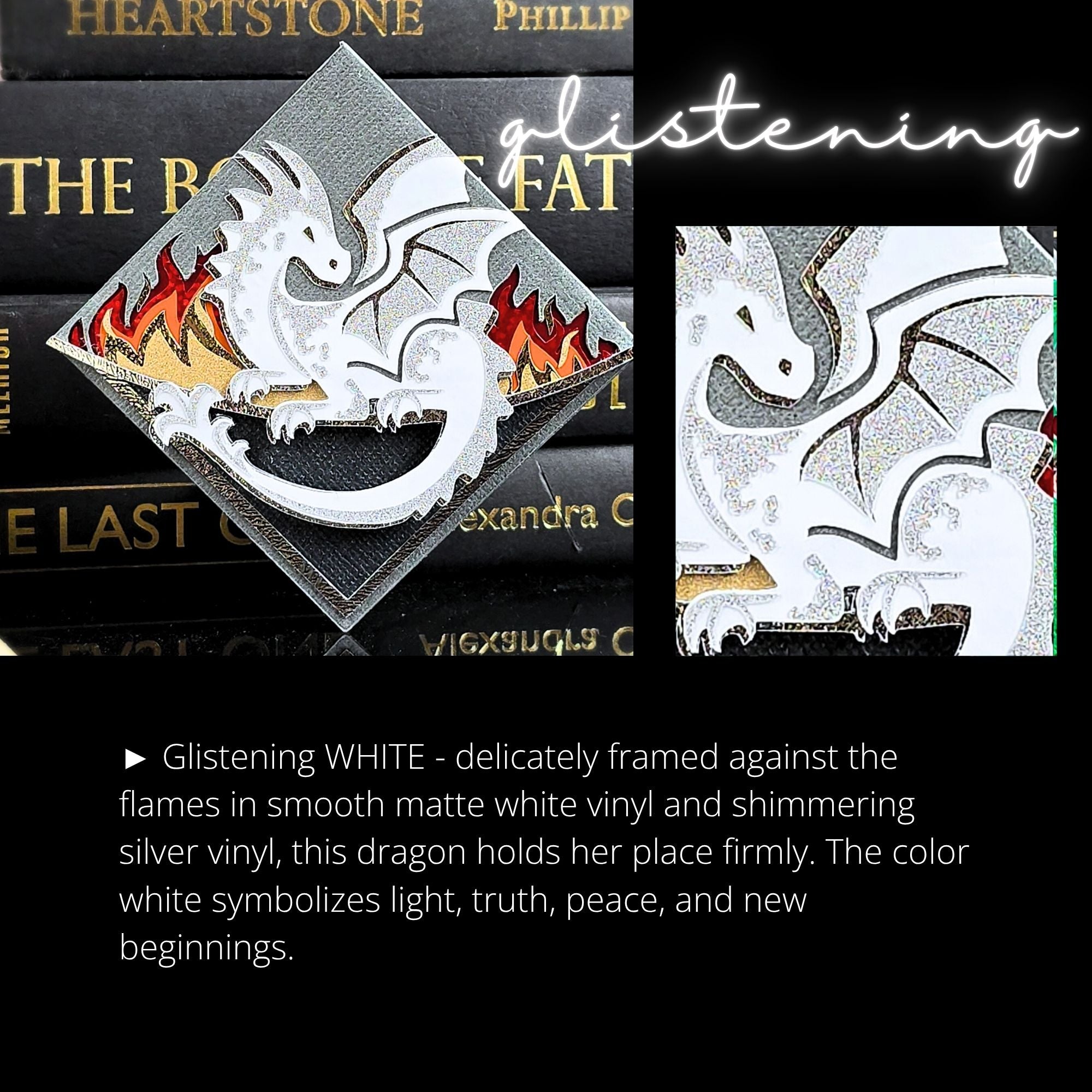 Midnight Dragon Deluxe Handmade Corner Bookmark