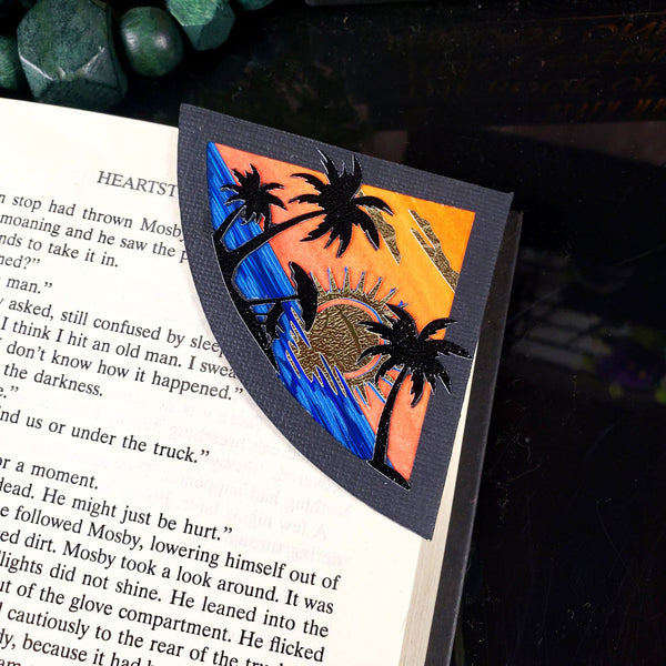 Beach Sunset Deluxe Corner Bookmark