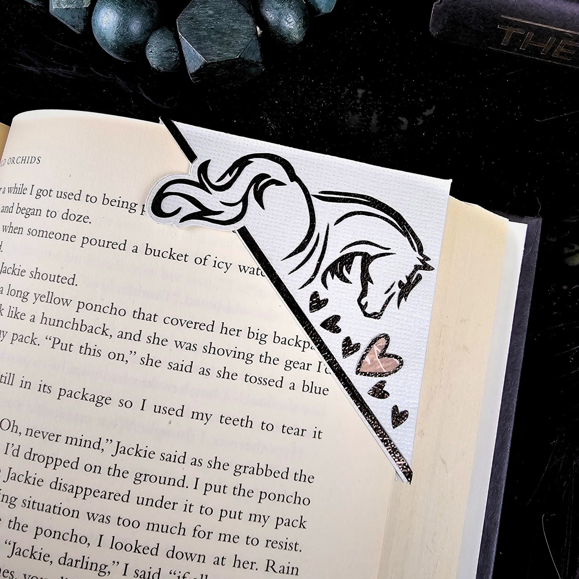 Rustic Horse + Hearts Signature Corner Bookmark