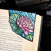 Stained Glass Waterlily Deluxe Handmade Corner Bookmark