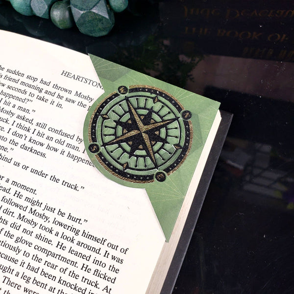 Compass Paper Corner Bookmark