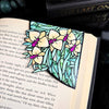 Stained Glass Orchid Deluxe Handmade Corner Bookmark