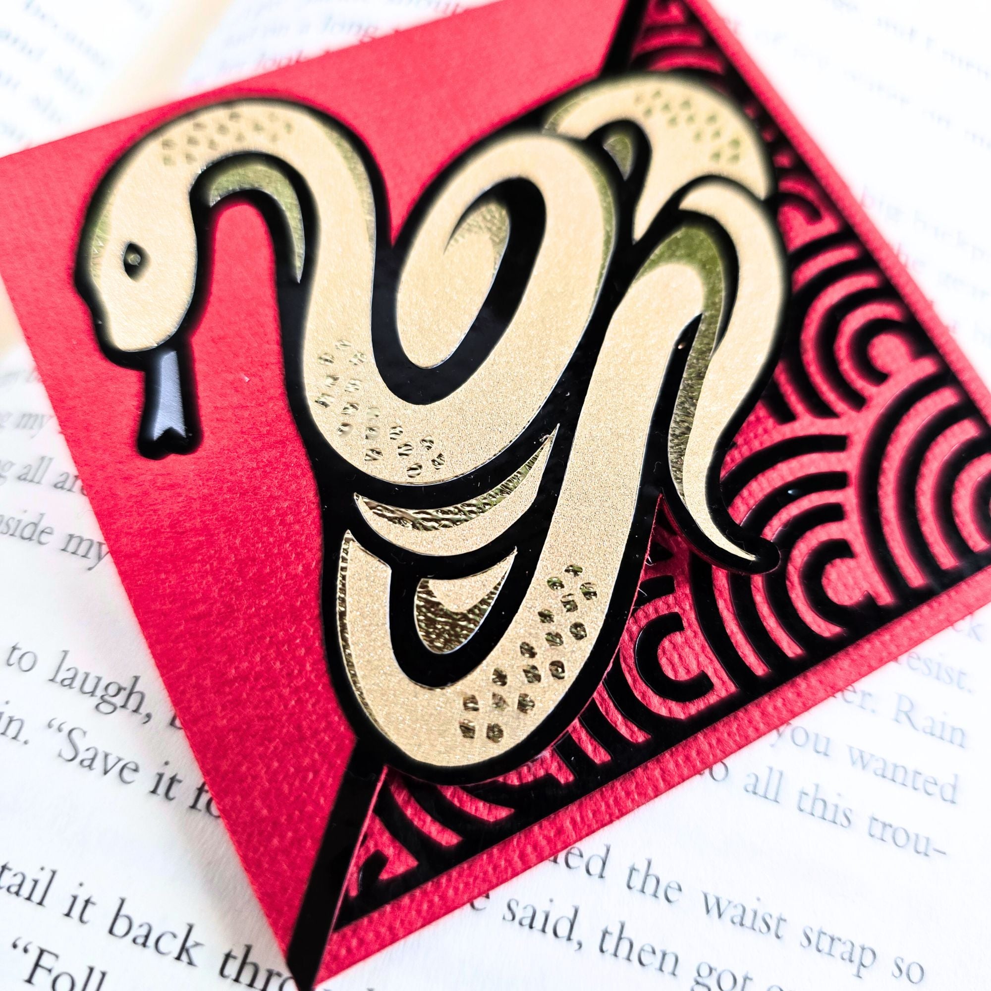 New Year of the Snake Signature Corner Bookmark