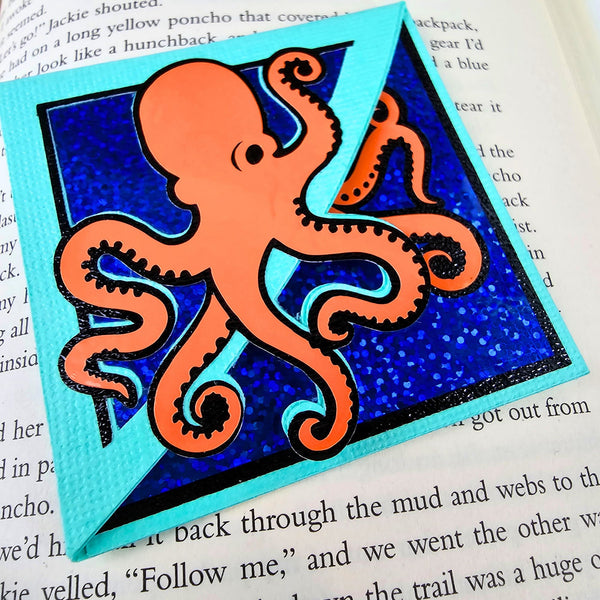 Octopus Paper Corner Bookmark