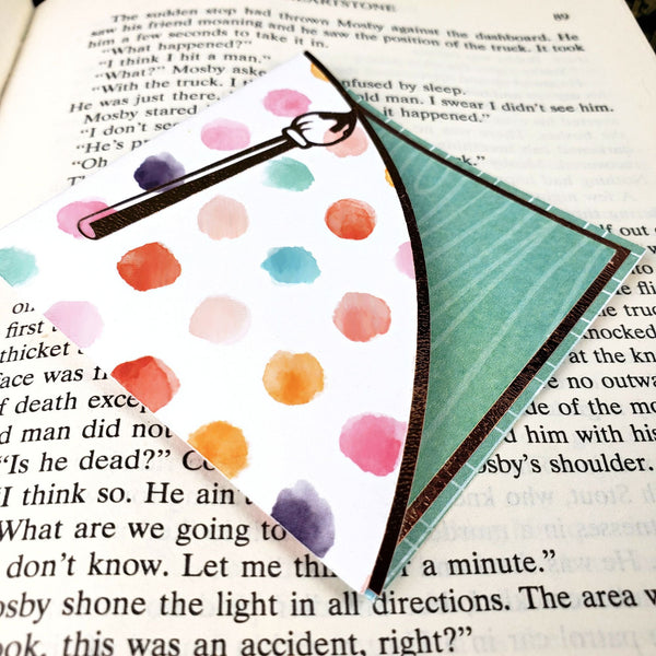 Paintbrush Artist Paper Corner Bookmark