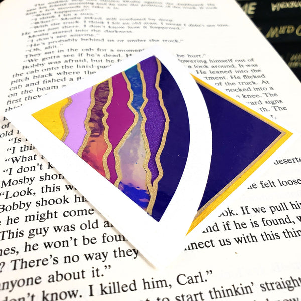 Purple Mountains Paper Corner Bookmark
