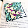 Stained Glass Orchid Deluxe Handmade Corner Bookmark