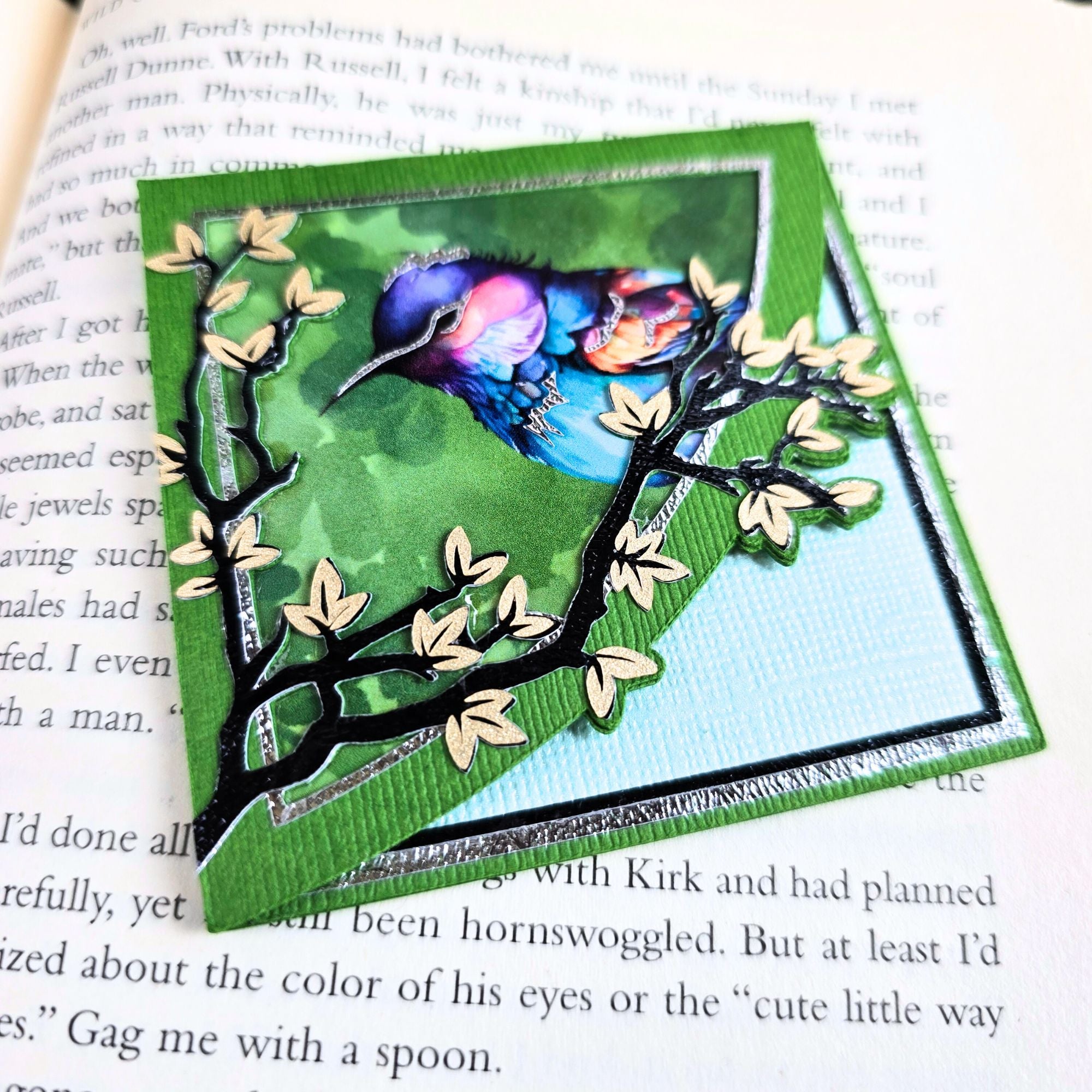 Enchanted Songbird Deluxe Corner Bookmark