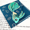 Green Glitter Fish Paper Corner Bookmark