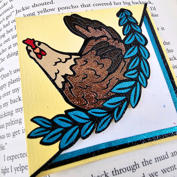 Not-So-Spring Chicken Signature Bookmark + Card Gift Set