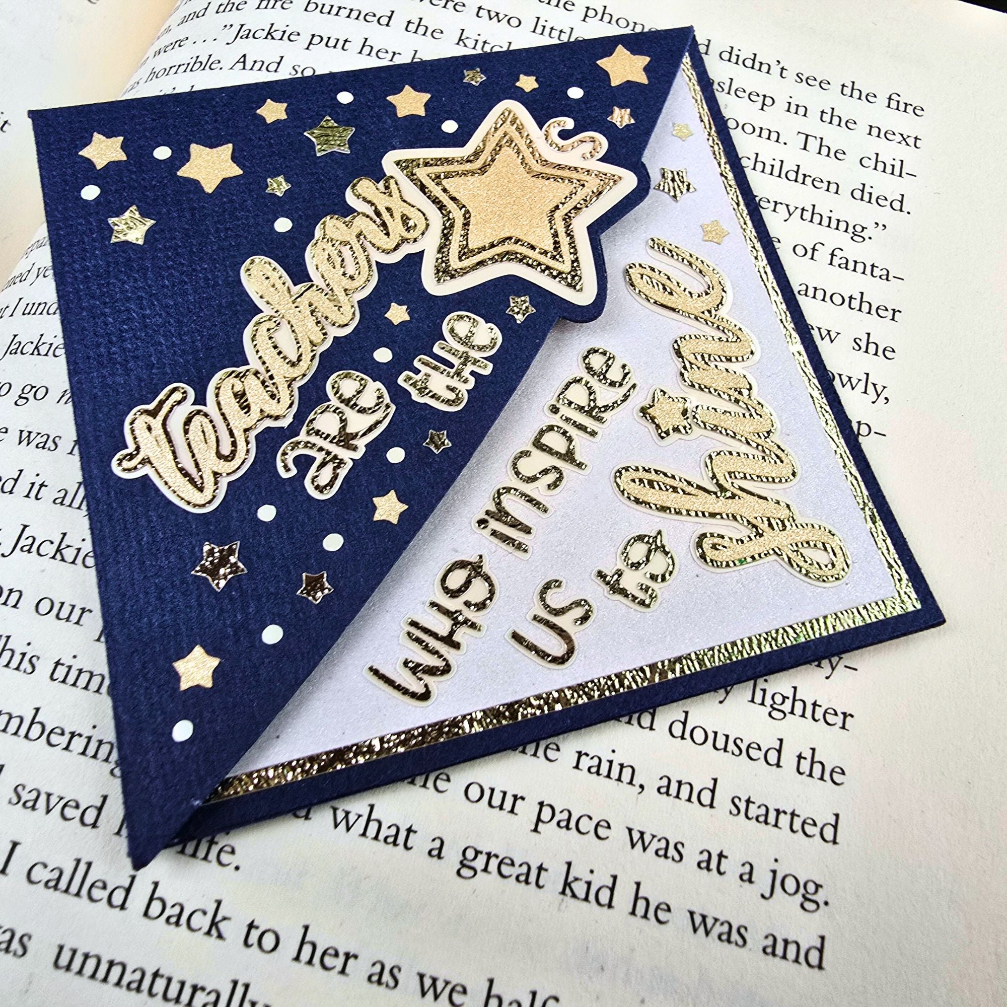 Teacher Thank You Deluxe Bookmark + Card Gift Set