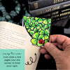 Stained Glass Clover Deluxe Handmade Corner Bookmark