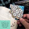 Stained Glass Pale Hydrangea Deluxe Handmade Corner Bookmark