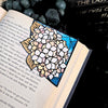 Stained Glass Pale Hydrangea Deluxe Handmade Corner Bookmark