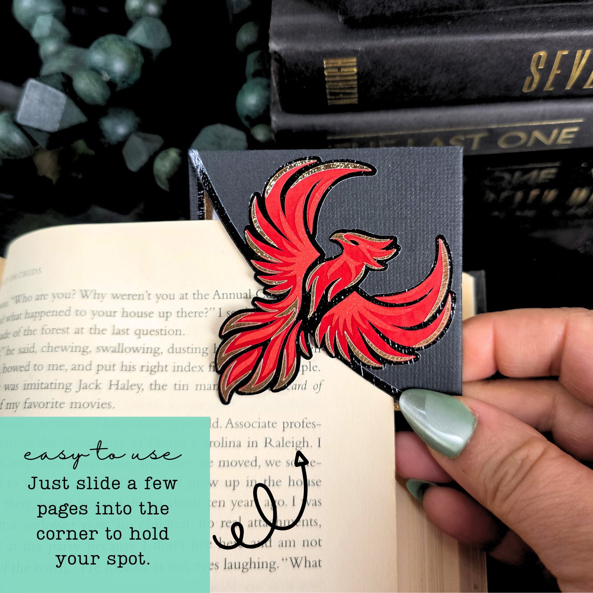 Phoenix Rising Deluxe Corner Bookmark