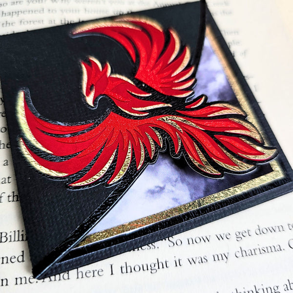 Phoenix Rising Deluxe Corner Bookmark