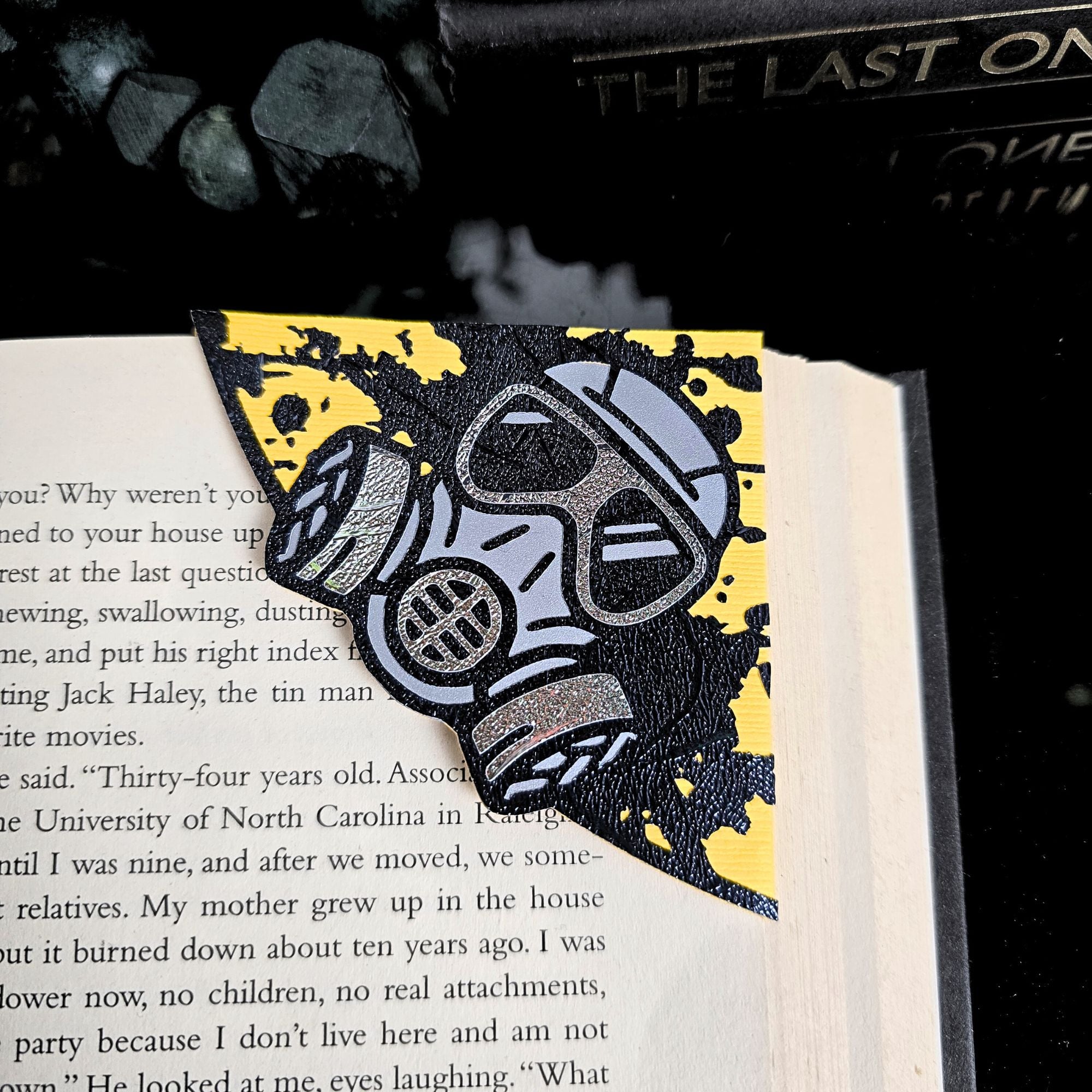 Gas Mask Signature Corner Bookmark