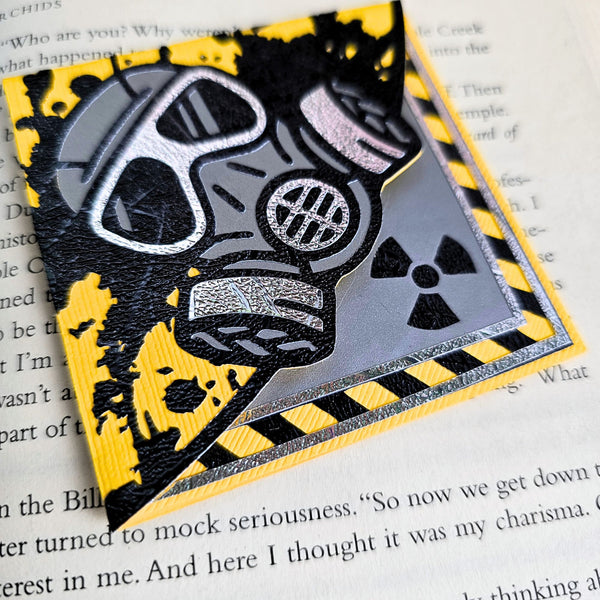 Gas Mask Signature Corner Bookmark