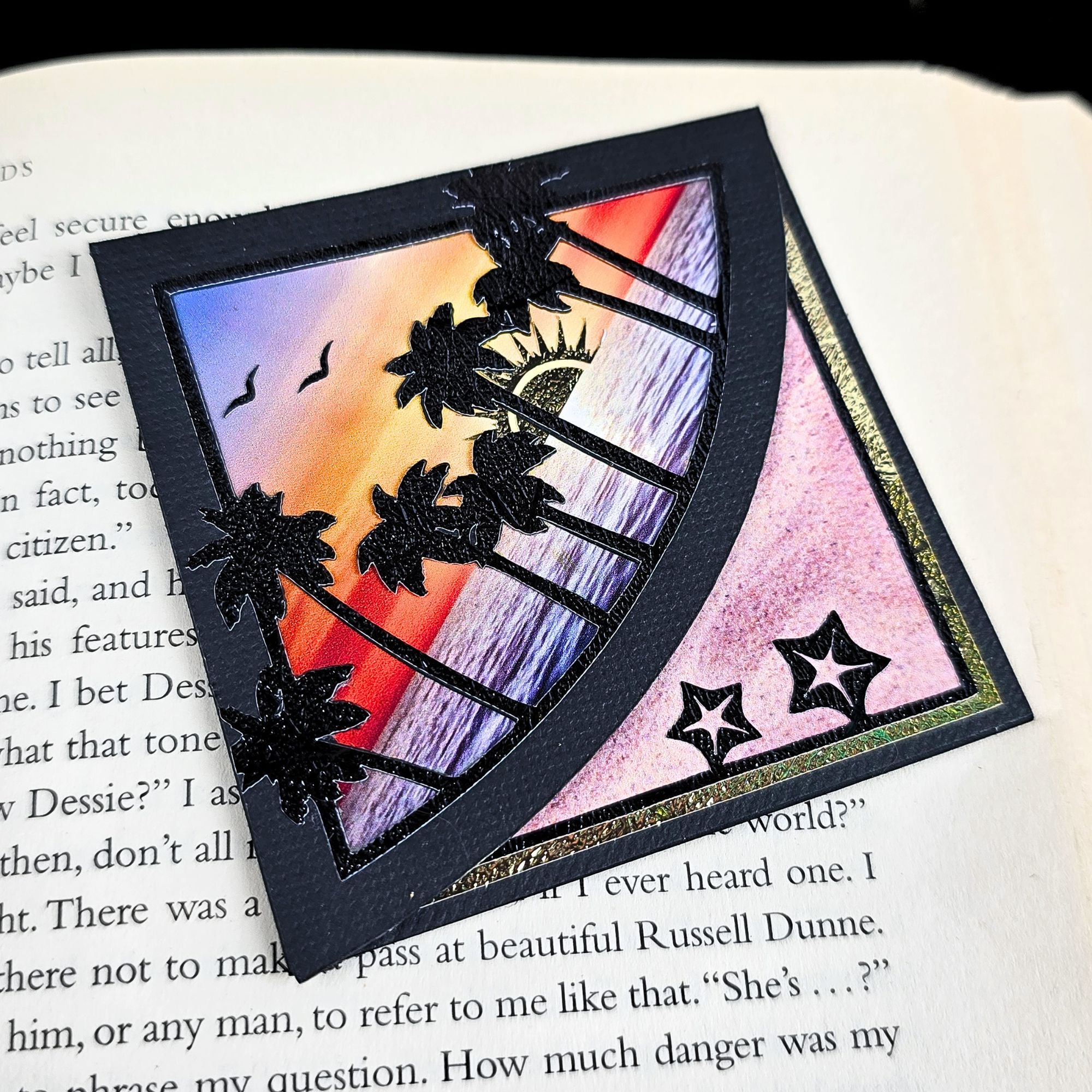 Beach Sunset Deluxe Corner Bookmark