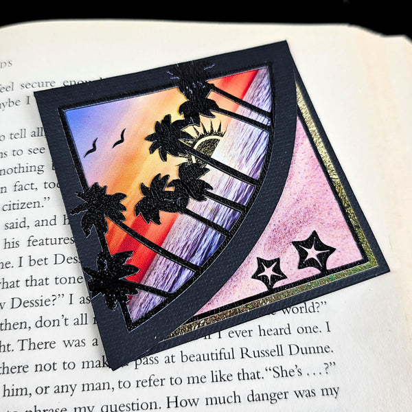 Beach Sunset Deluxe Corner Bookmark