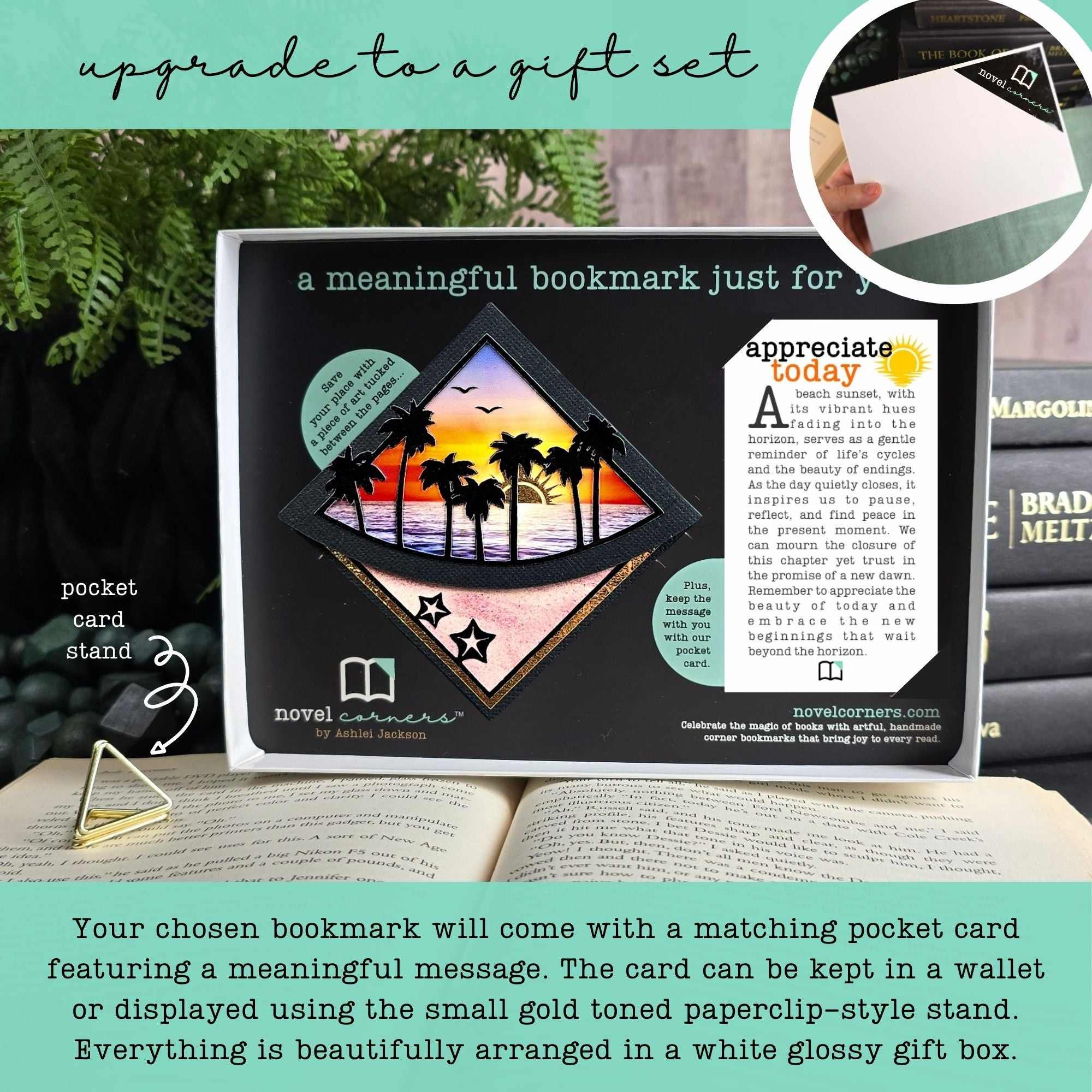 Beach Sunset Deluxe Corner Bookmark