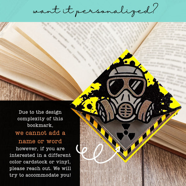 Gas Mask Deluxe Corner Bookmark