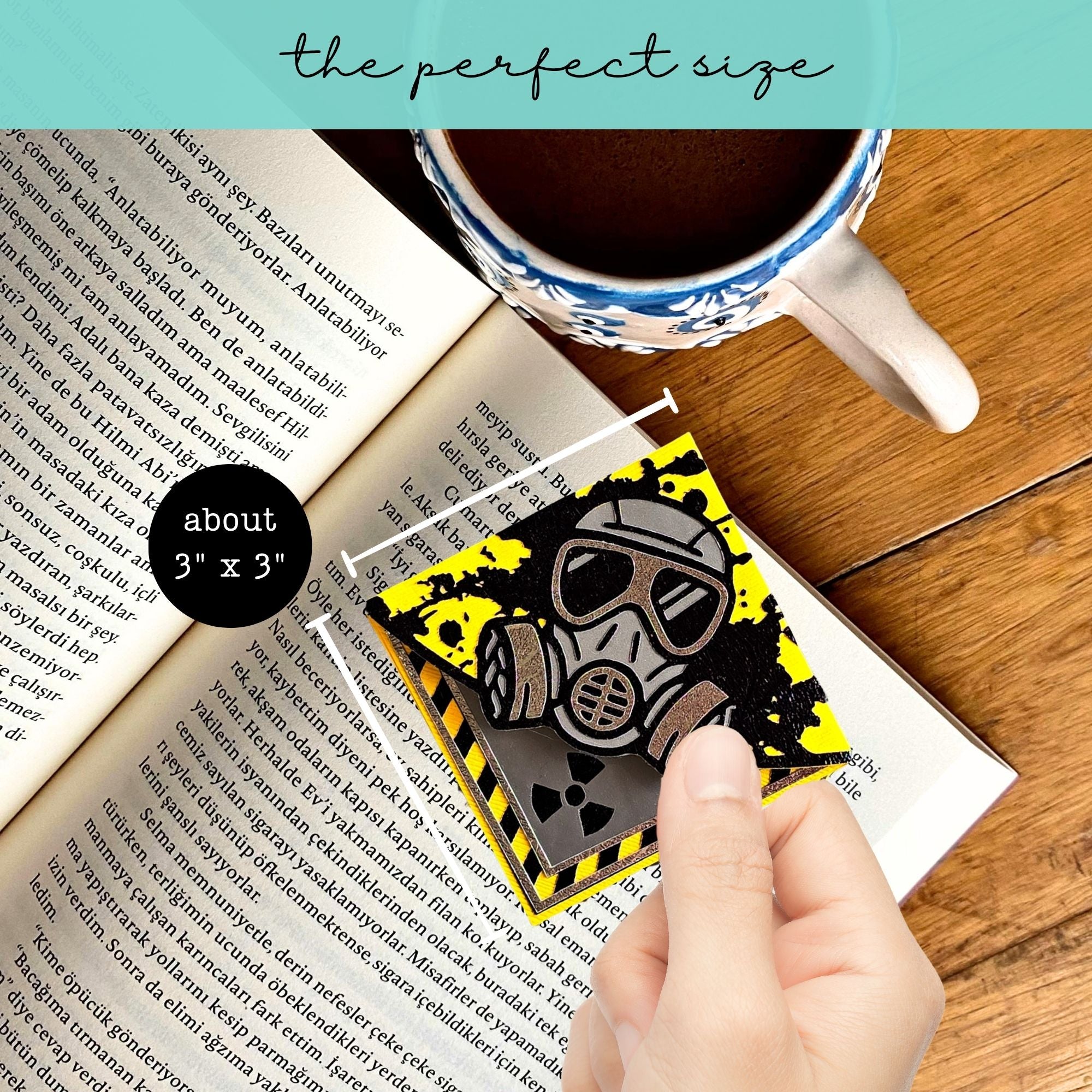 Gas Mask Deluxe Corner Bookmark