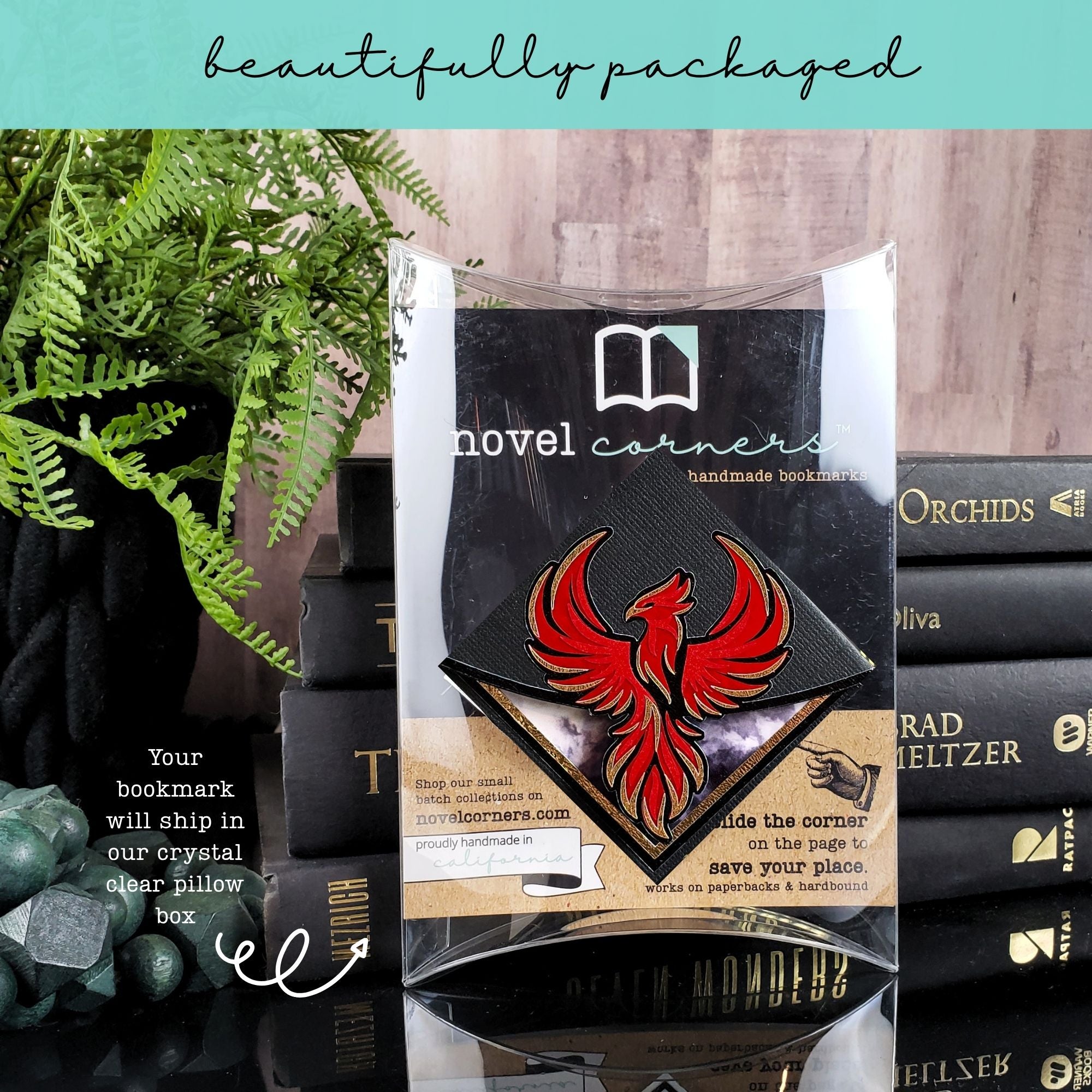 Phoenix Rising Deluxe Corner Bookmark