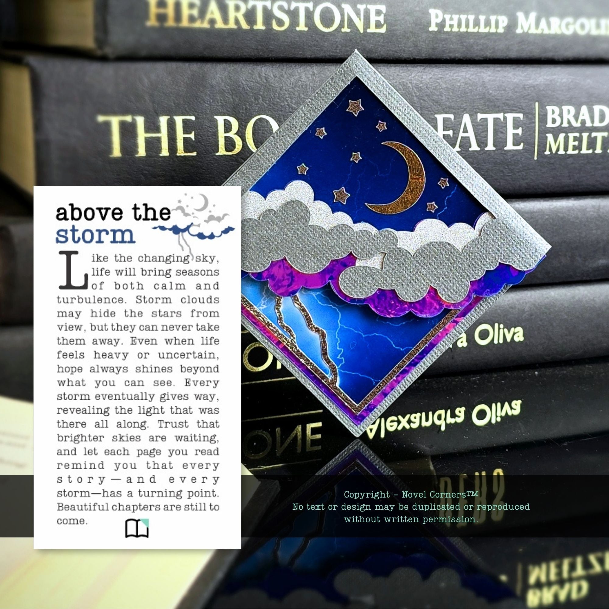 Stormy Night Sky Deluxe Corner Bookmark